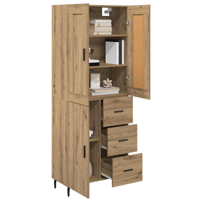 vidaXL Highboard 2 pcs Artisan Oak 69.5 x 34 x 180 cm Engineered Wood