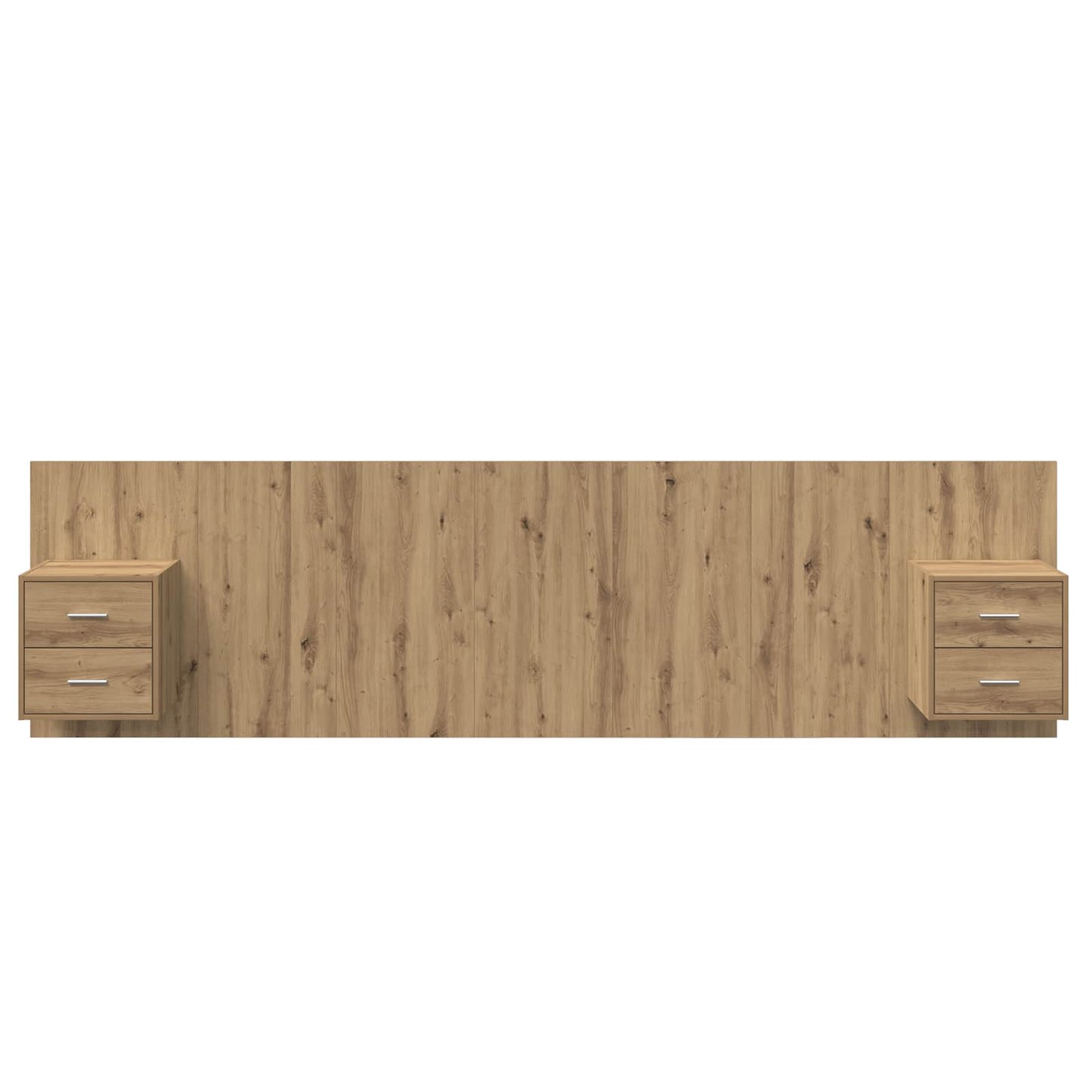 vidaXL Headboard With Cabinet 3 pcs Artisan Oak Engineered Wood