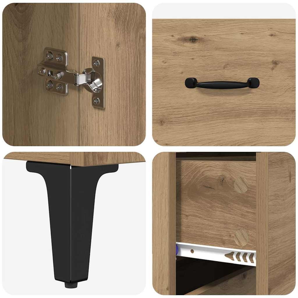 vidaXL Highboard Artisan Oak 69.5 x 34 x 180 cm Engineered Wood