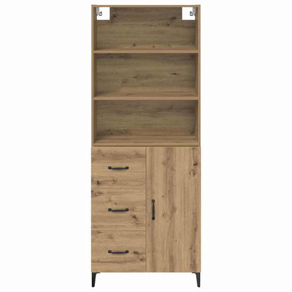 vidaXL Highboard Artisan Oak 69.5 x 34 x 180 cm Engineered Wood