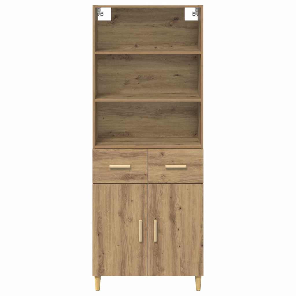 vidaXL Highboard Artisan Oak 69.5 x 34 x 180 cm Engineered Wood