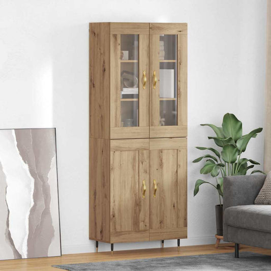 vidaXL Highboard 2 pcs Artisan Oak 69.5 x 34 x 180 cm Engineered Wood
