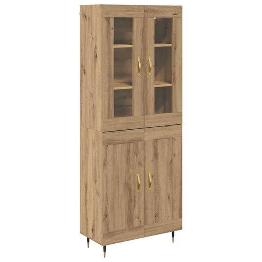 vidaXL Highboard 2 pcs Artisan Oak 69.5 x 34 x 180 cm Engineered Wood