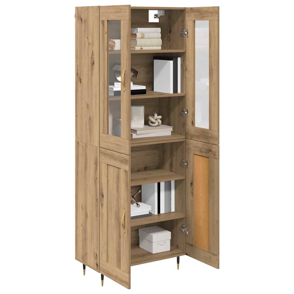 vidaXL Highboard 2 pcs Artisan Oak 69.5 x 34 x 180 cm Engineered Wood
