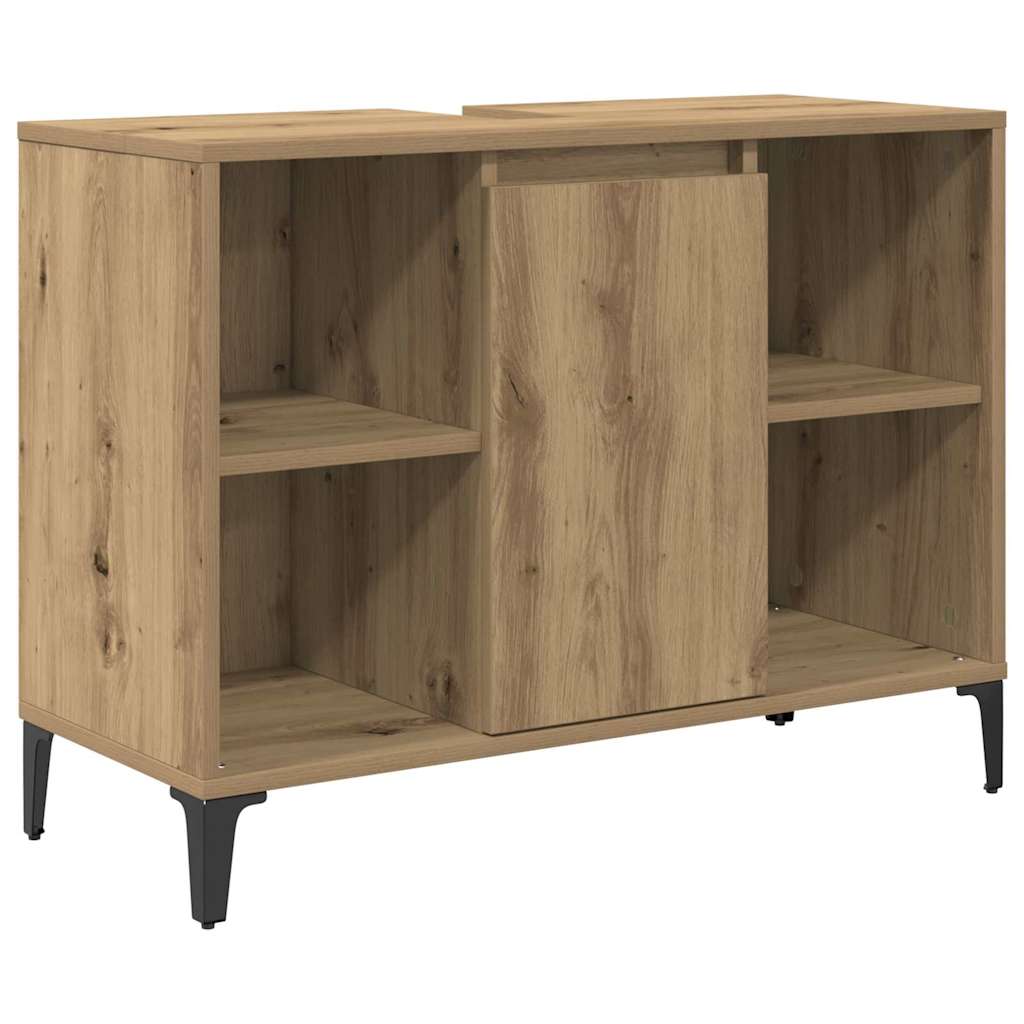 vidaXL Bathroom Furniture Set 3 pcs Artisan Oak Engineered wood