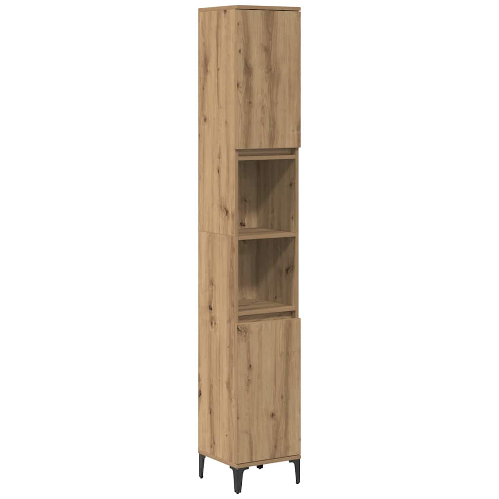 vidaXL Bathroom Furniture Set 3 pcs Artisan Oak Engineered wood