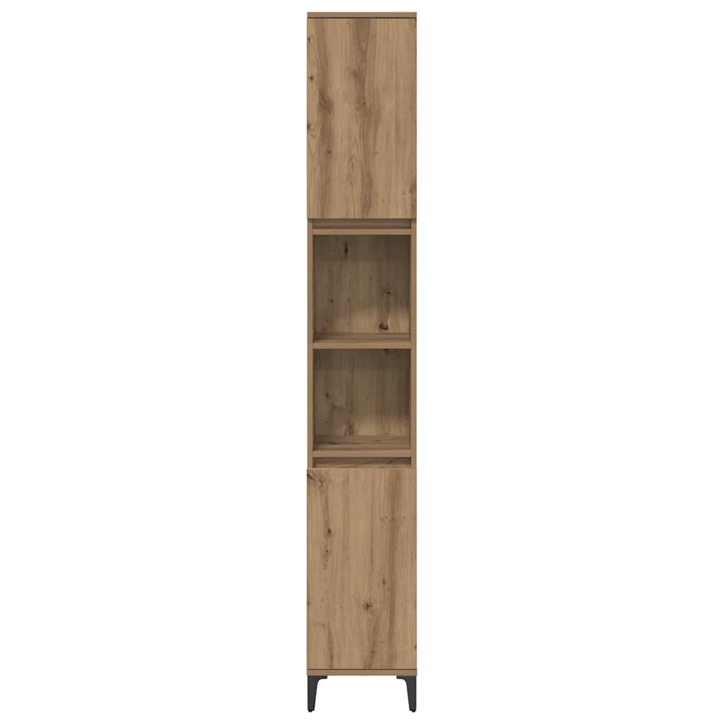 vidaXL Bathroom Furniture Set 3 pcs Artisan Oak Engineered wood