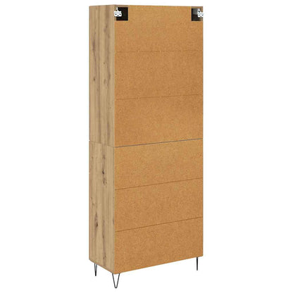vidaXL Highboard Artisan Oak 69.5 x 34 x 180 cm Engineered Wood