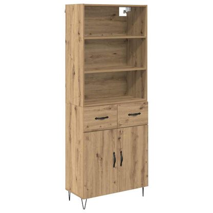 vidaXL Highboard with Drawer 2 pcs Artisan Oak Engineered Wood