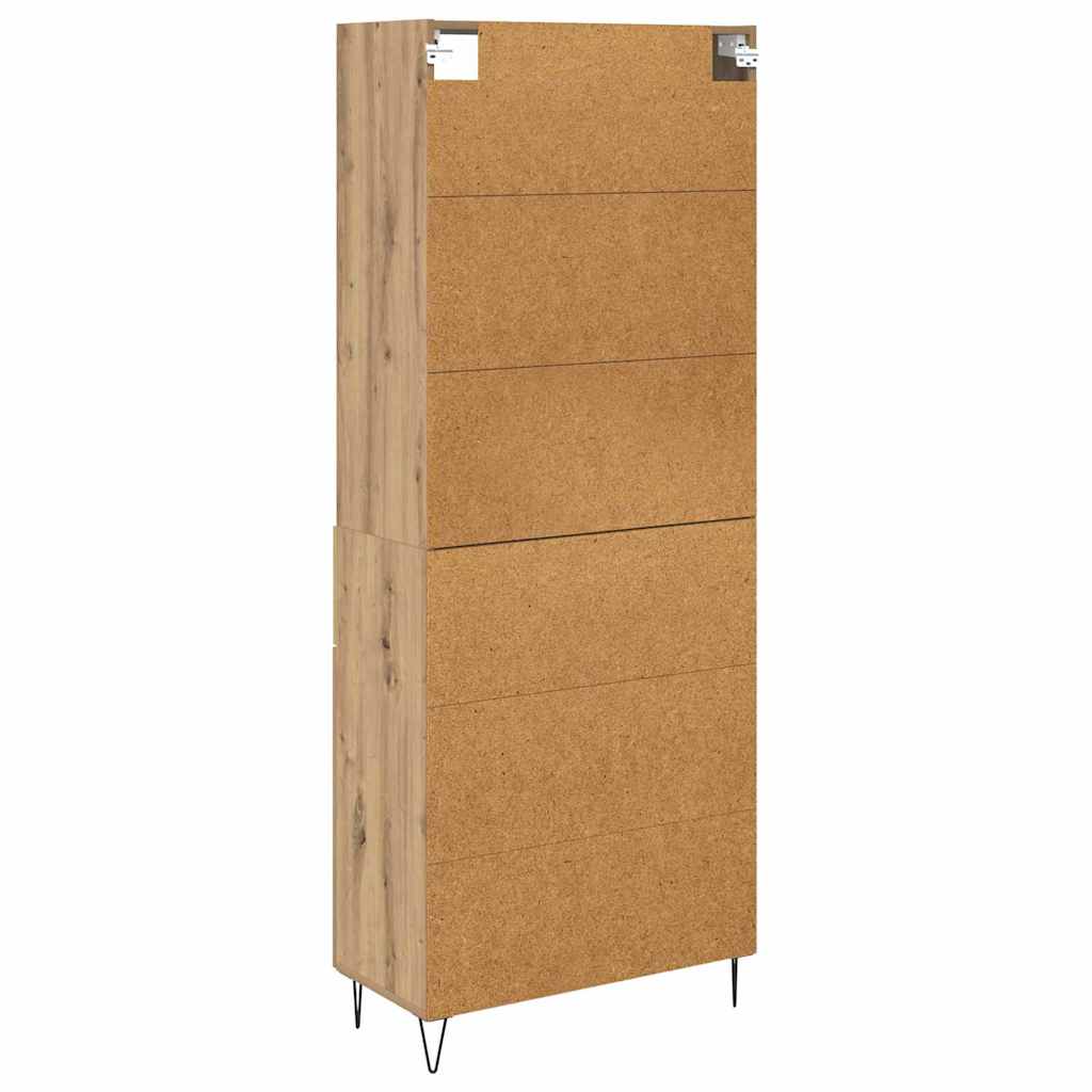 vidaXL Highboard with Drawer 2 pcs Artisan Oak Engineered Wood