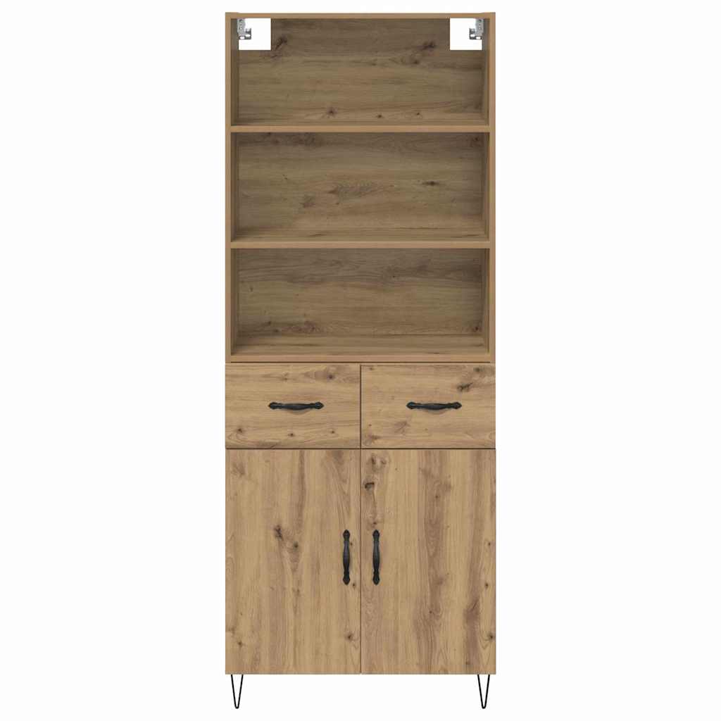vidaXL Highboard with Drawer 2 pcs Artisan Oak Engineered Wood