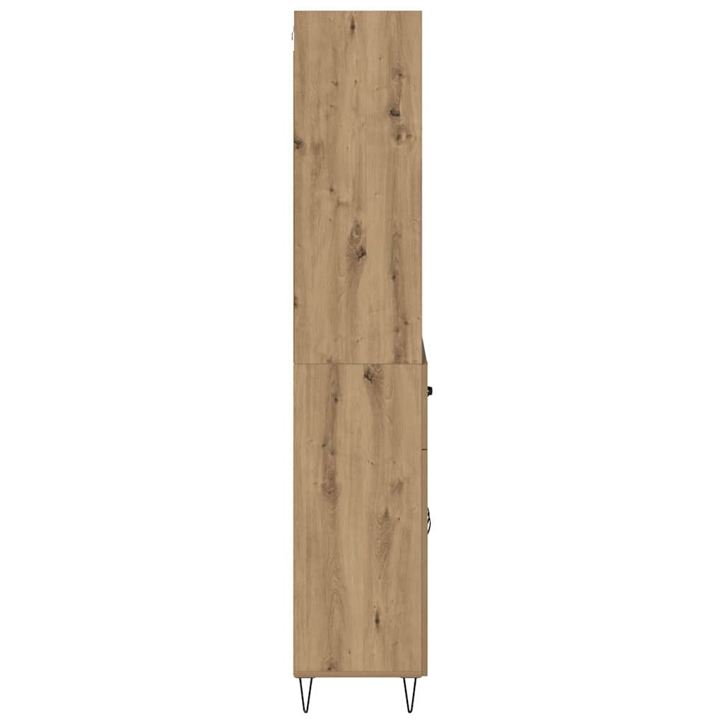 vidaXL Highboard with Drawer 2 pcs Artisan Oak Engineered Wood