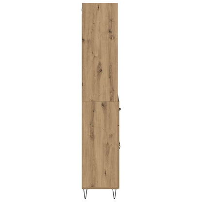 vidaXL Highboard with Drawer 2 pcs Artisan Oak Engineered Wood