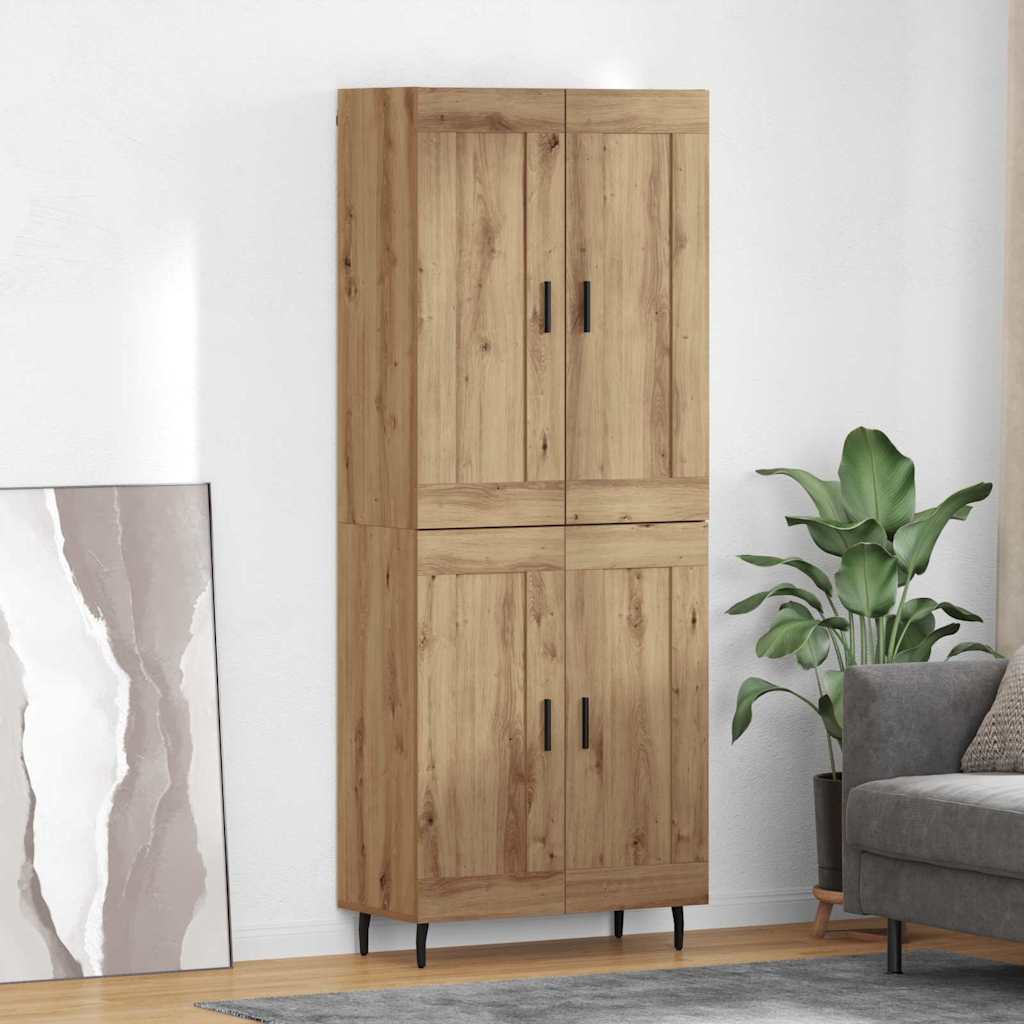 vidaXL Highboard 2 pcs Artisan Oak 69.5 x 34 x 180 cm Engineered Wood