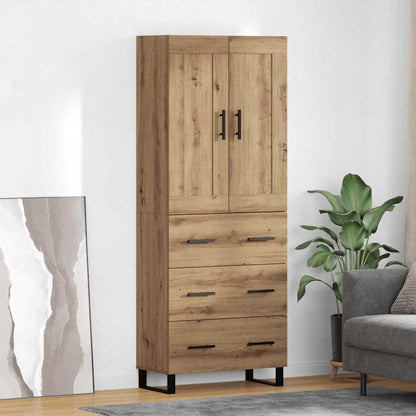 vidaXL Highboard Artisan Oak 69.5 x 34 x 180 cm Engineered Wood