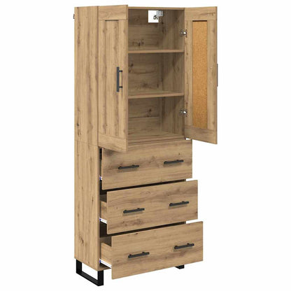 vidaXL Highboard Artisan Oak 69.5 x 34 x 180 cm Engineered Wood