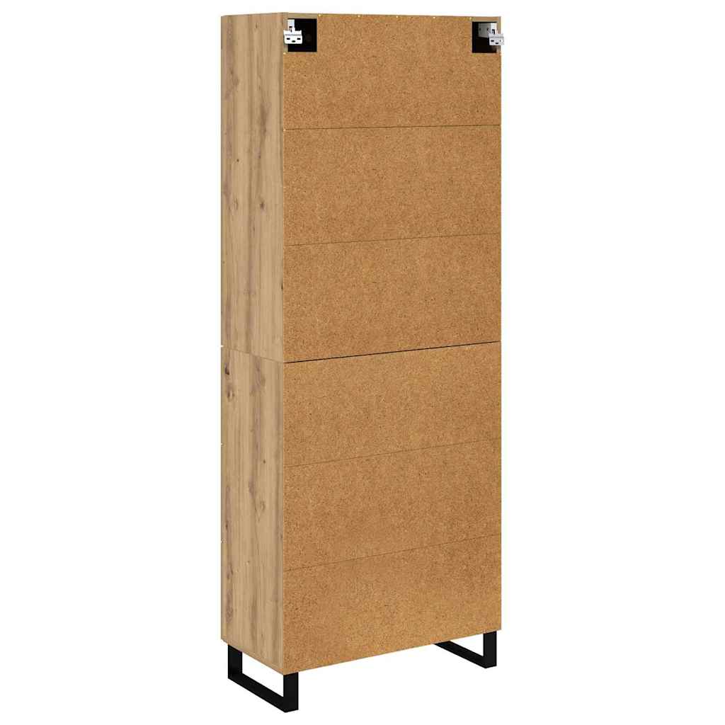 vidaXL Highboard Artisan Oak 69.5 x 34 x 180 cm Engineered Wood