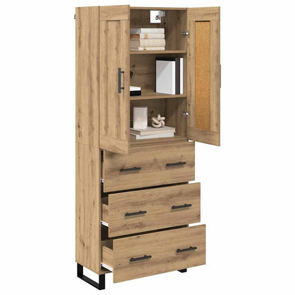 vidaXL Highboard Artisan Oak 69.5 x 34 x 180 cm Engineered Wood