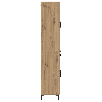 vidaXL Highboard with Drawer 2 pcs Artisan Oak Engineered Wood