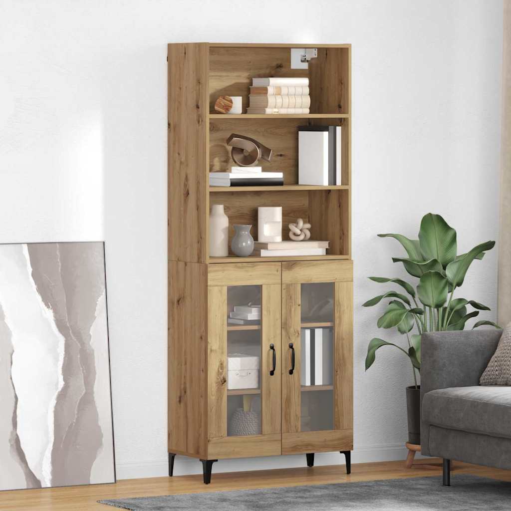 vidaXL Highboard Artisan Oak 69.5 x 34 x 180 cm Engineered Wood