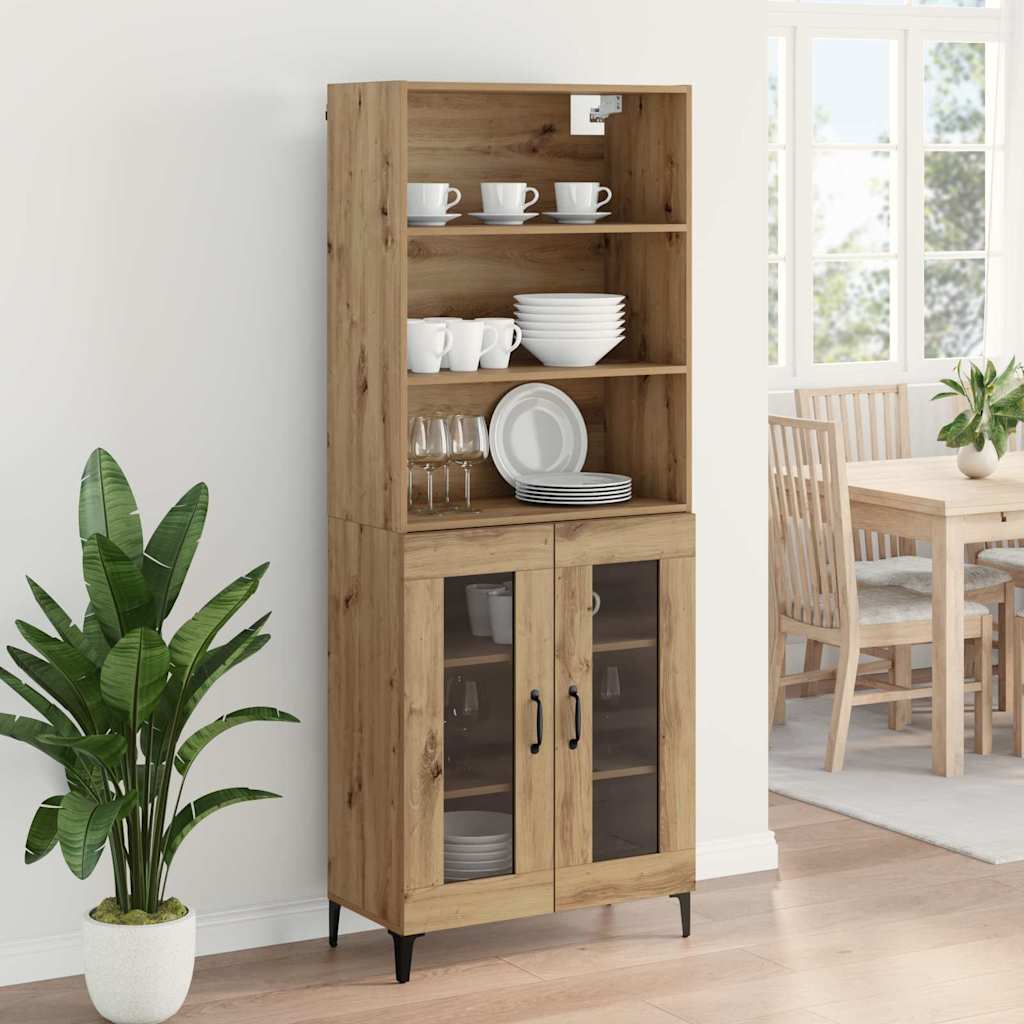 vidaXL Highboard Artisan Oak 69.5 x 34 x 180 cm Engineered Wood