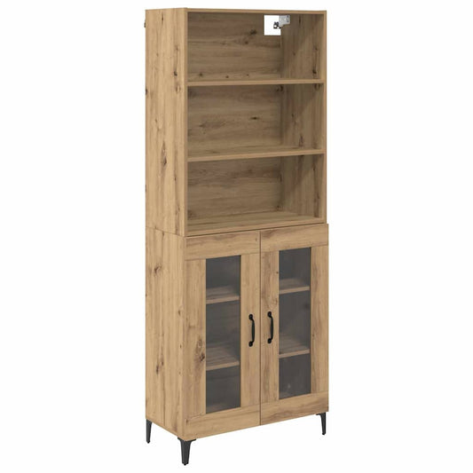 vidaXL Highboard Artisan Oak 69.5 x 34 x 180 cm Engineered Wood