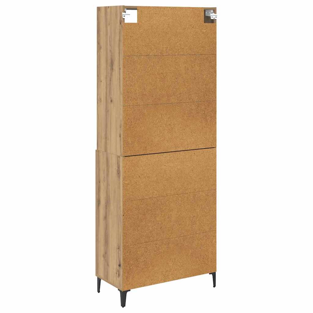vidaXL Highboard Artisan Oak 69.5 x 34 x 180 cm Engineered Wood