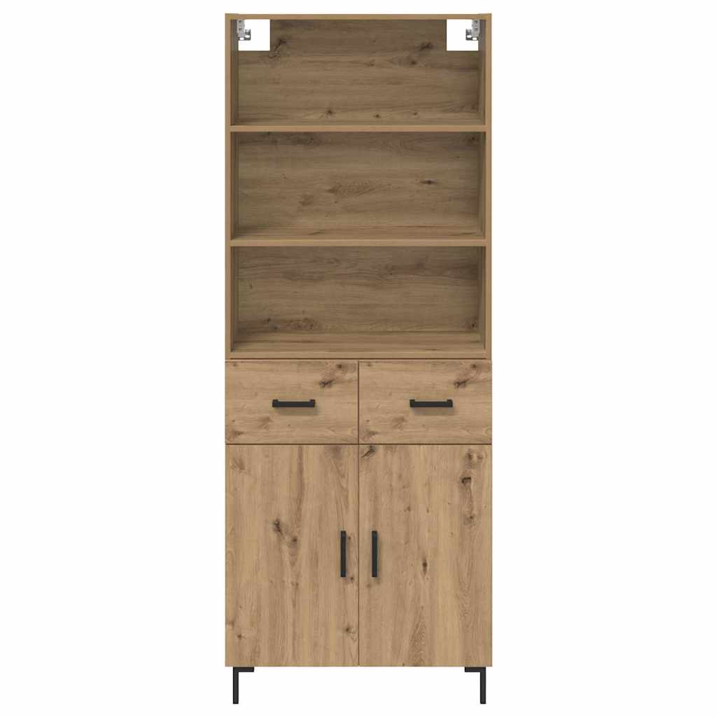 vidaXL Highboard Artisan Oak 69.5 x 34 x 180 cm Engineered Wood