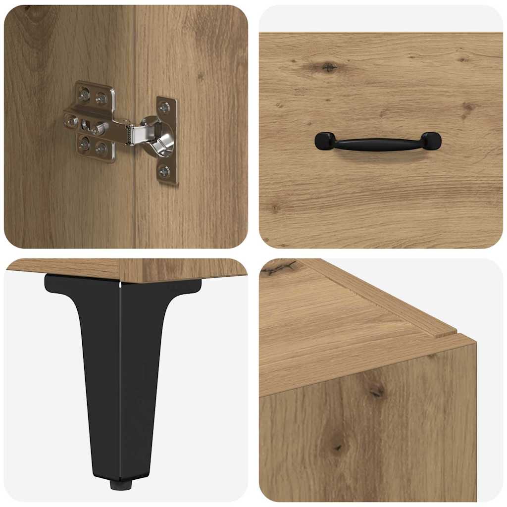 vidaXL Highboard Artisan Oak 69.5 x 34 x 180 cm Engineered Wood