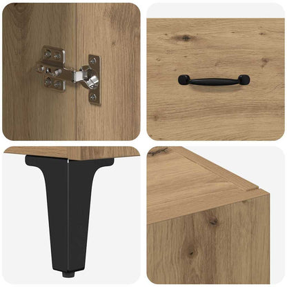 vidaXL Highboard Artisan Oak 69.5 x 34 x 180 cm Engineered Wood