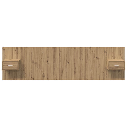 vidaXL Headboard With Cabinet 3 pcs Artisan Oak Engineered Wood