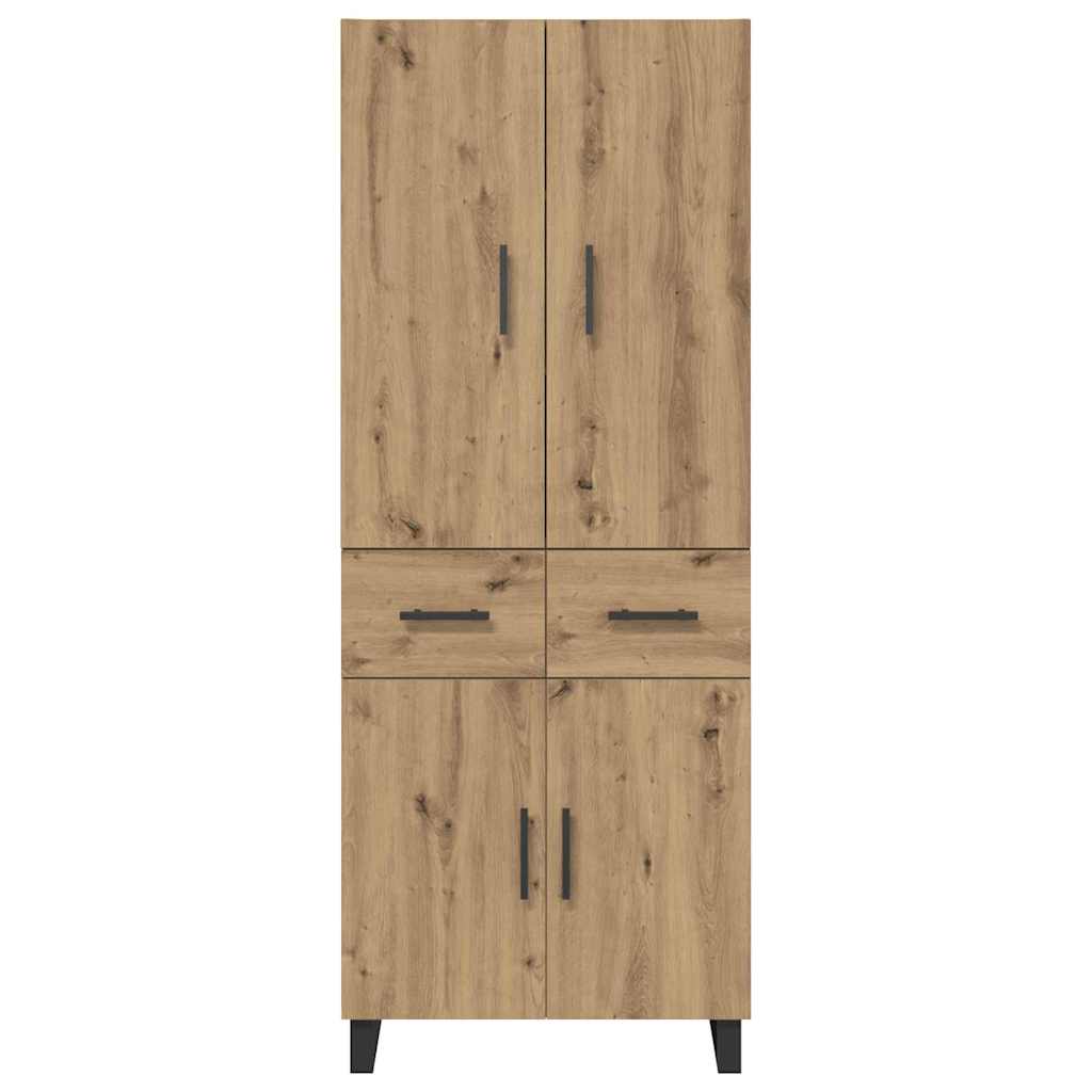 vidaXL Highboard with Drawer 2 pcs Artisan Oak 69.5 x 34 x 180 cm