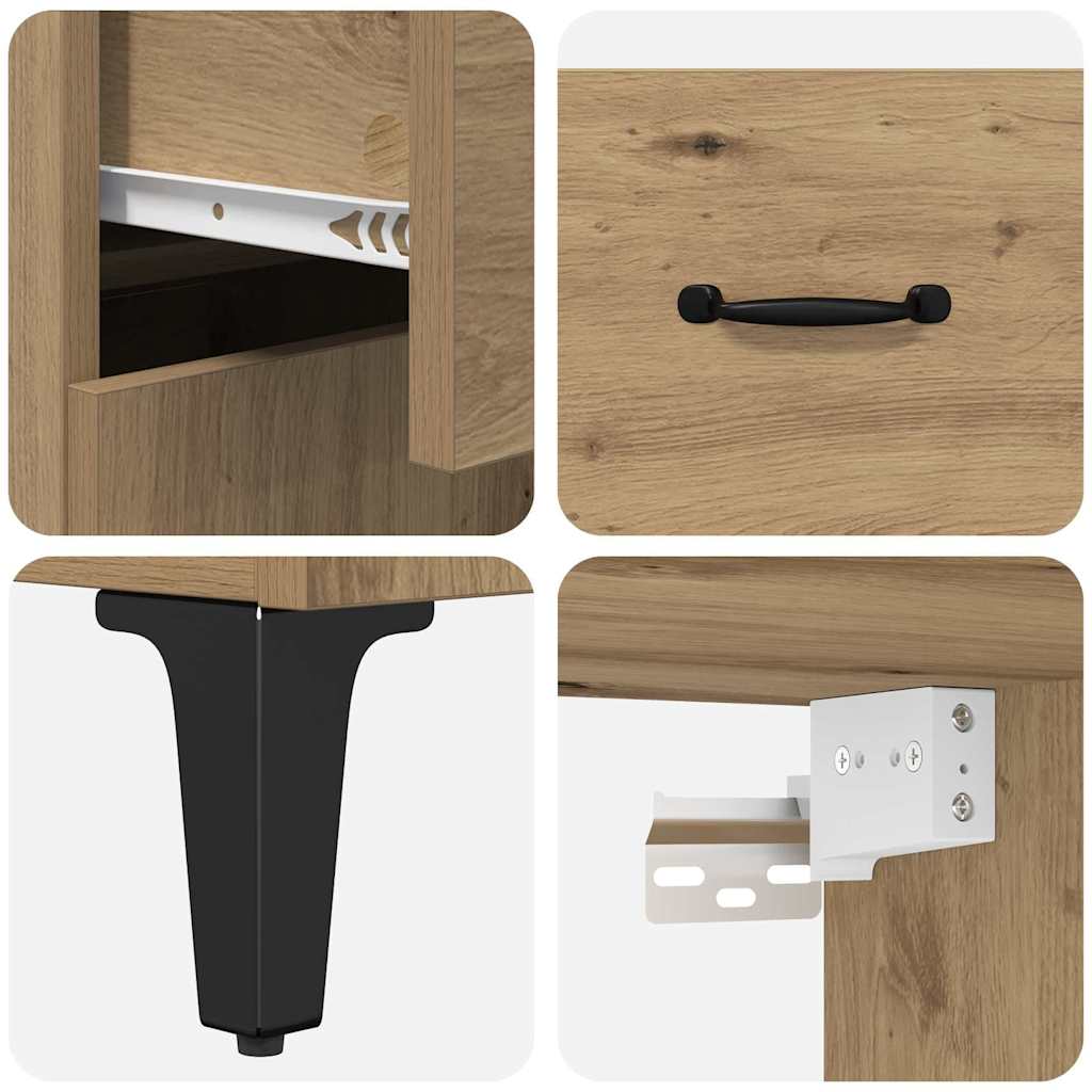 vidaXL Highboard Artisan Oak 69.5 x 34 x 180 cm Engineered Wood