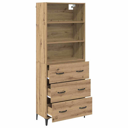vidaXL Highboard Artisan Oak 69.5 x 34 x 180 cm Engineered Wood