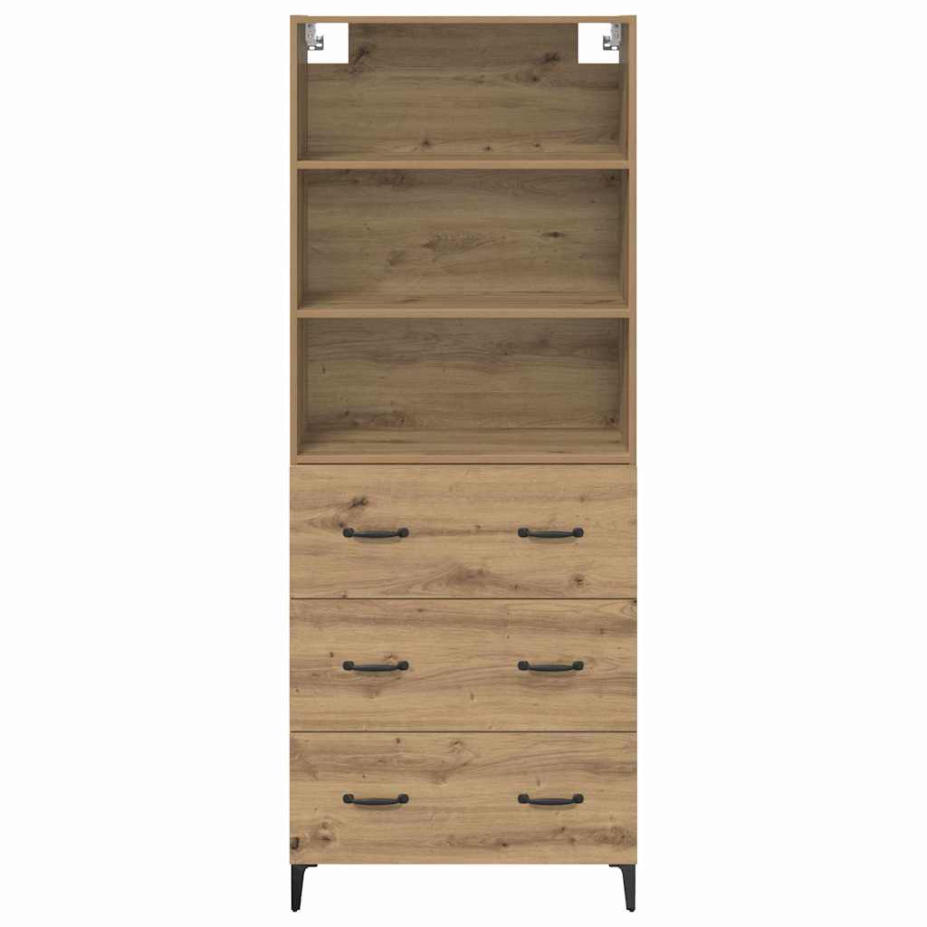 vidaXL Highboard Artisan Oak 69.5 x 34 x 180 cm Engineered Wood