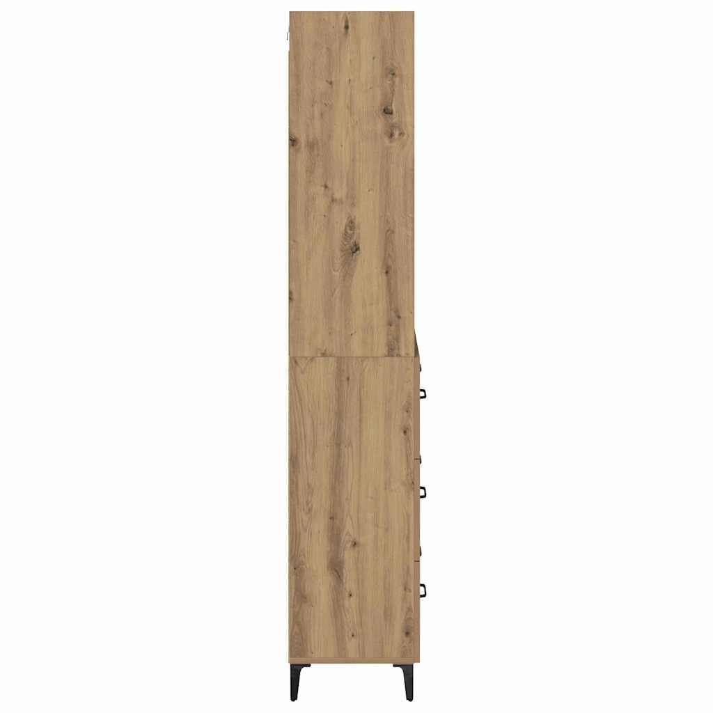 vidaXL Highboard Artisan Oak 69.5 x 34 x 180 cm Engineered Wood