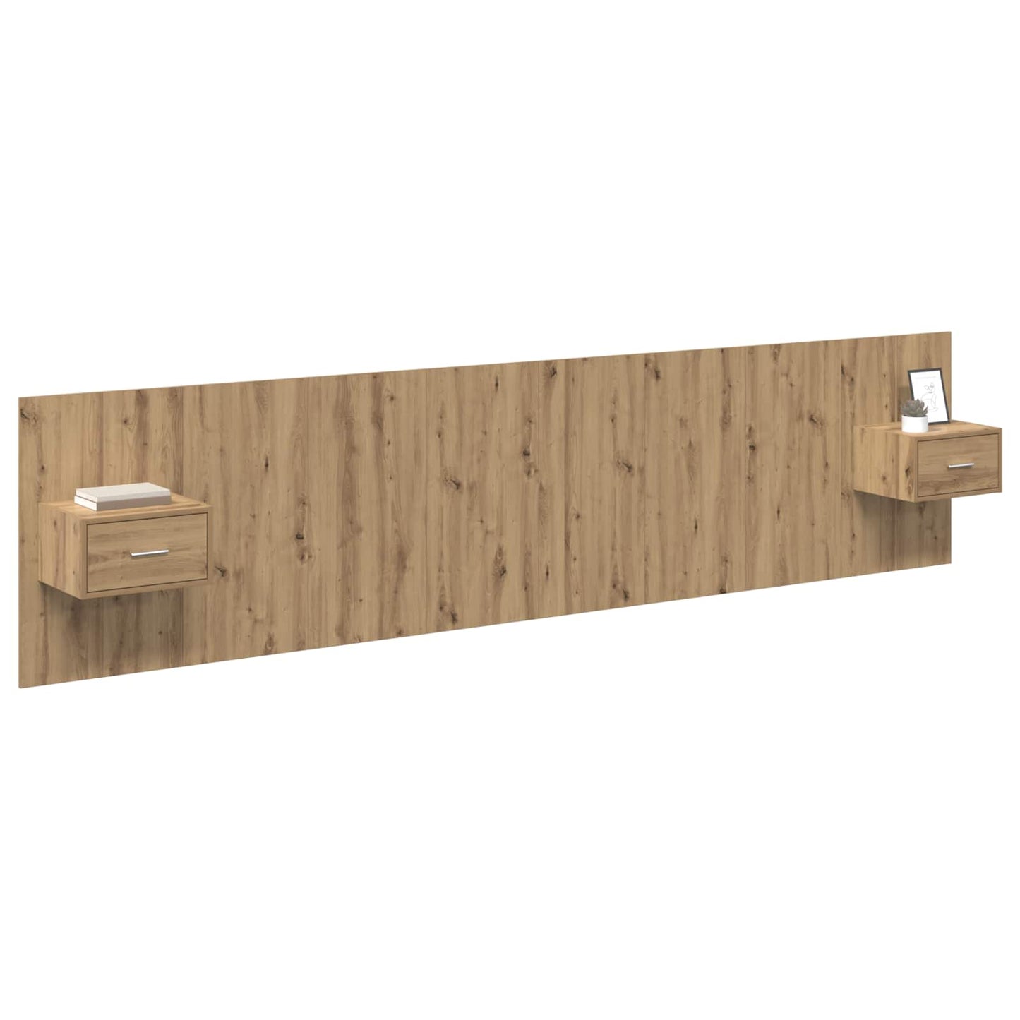 vidaXL Headboard With Cabinet 3 pcs Artisan Oak Engineered Wood