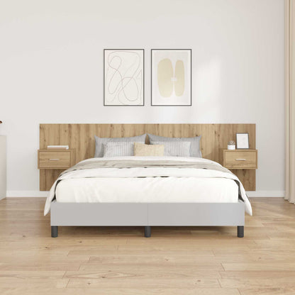 vidaXL Headboard With Cabinet 3 pcs Artisan Oak Engineered Wood