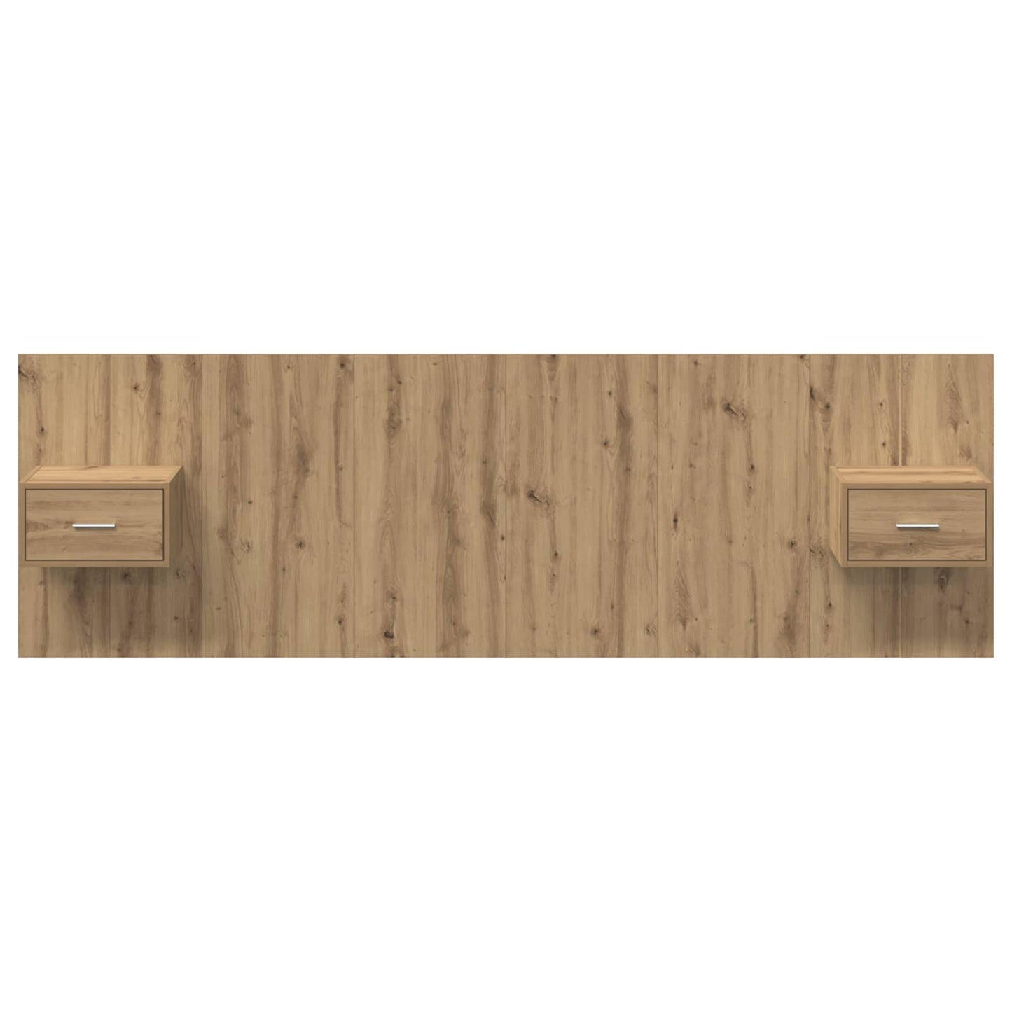 vidaXL Headboard With Cabinet 3 pcs Artisan Oak Engineered Wood