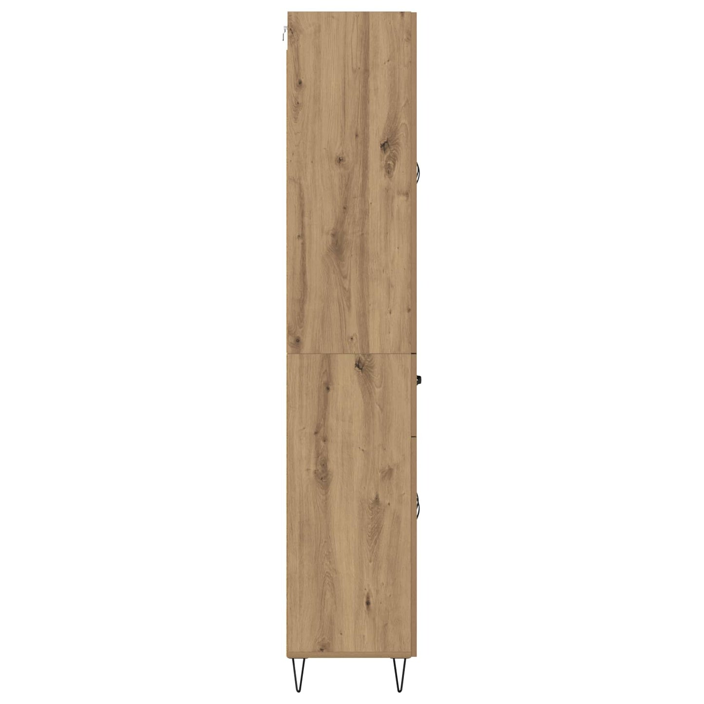 vidaXL Highboard 2 pcs Artisan Oak Engineered Wood and Glass