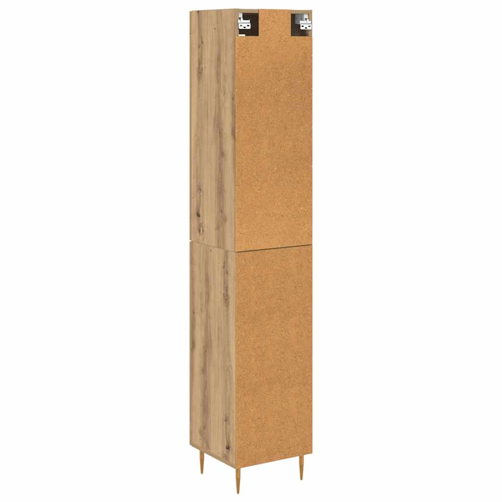 vidaXL Highboard 2 pcs Artisan Oak Glass