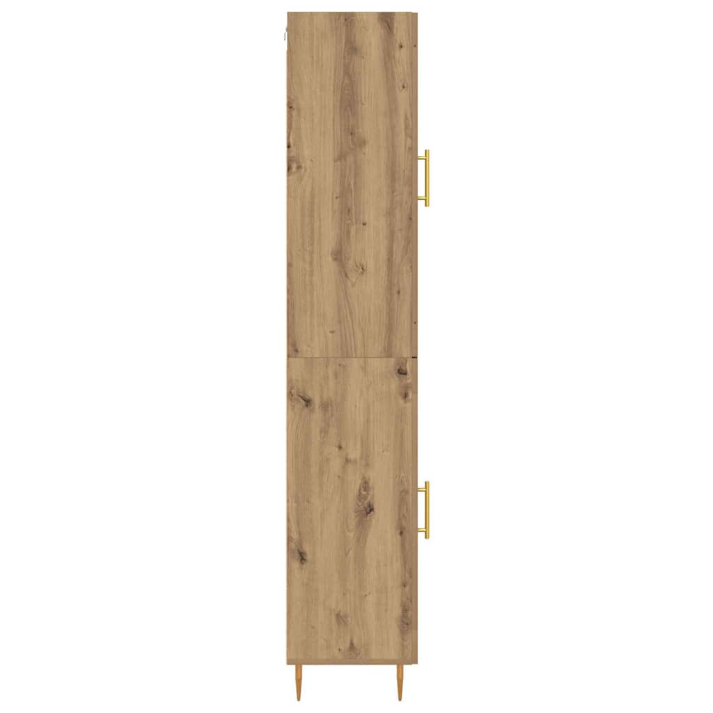 vidaXL Highboard 2 pcs Artisan Oak Glass