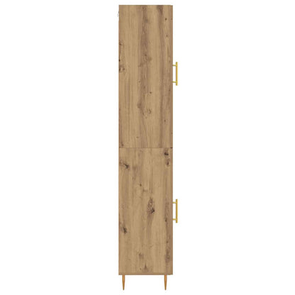vidaXL Highboard 2 pcs Artisan Oak Glass