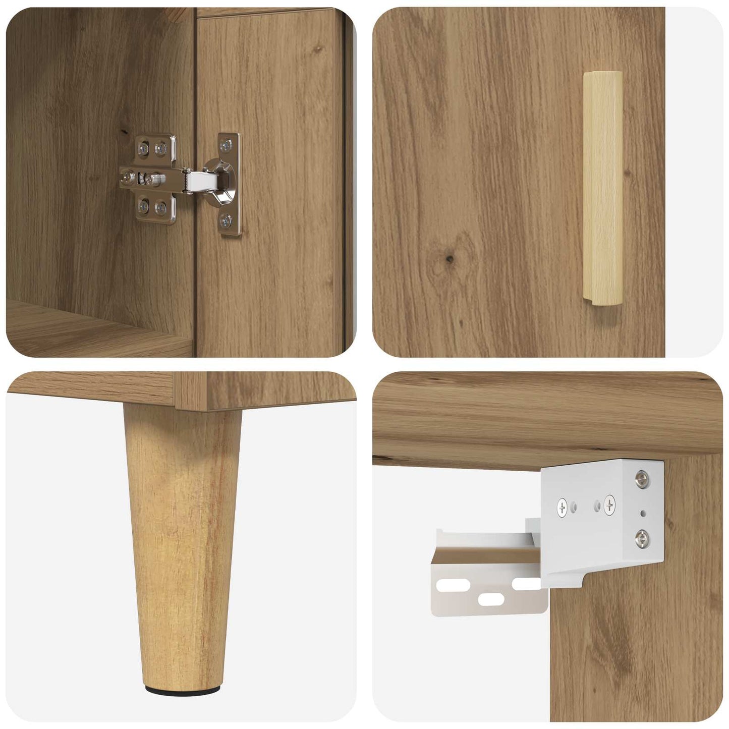 vidaXL Highboard Artisan Oak 69.5 x 34 x 180 cm