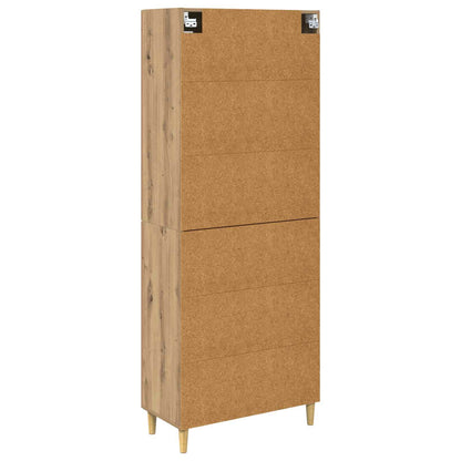 vidaXL Highboard Artisan Oak 69.5 x 34 x 180 cm