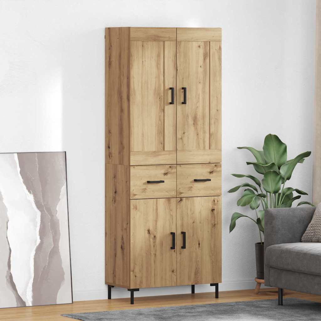 vidaXL Highboard 2 pcs Artisan Oak 69.5 x 34 x 180 cm Engineered Wood
