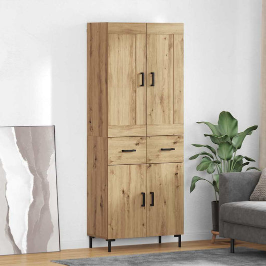 vidaXL Highboard 2 pcs Artisan Oak 69.5 x 34 x 180 cm Engineered Wood