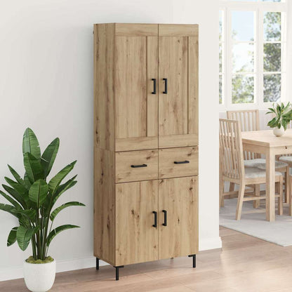 vidaXL Highboard 2 pcs Artisan Oak 69.5 x 34 x 180 cm Engineered Wood