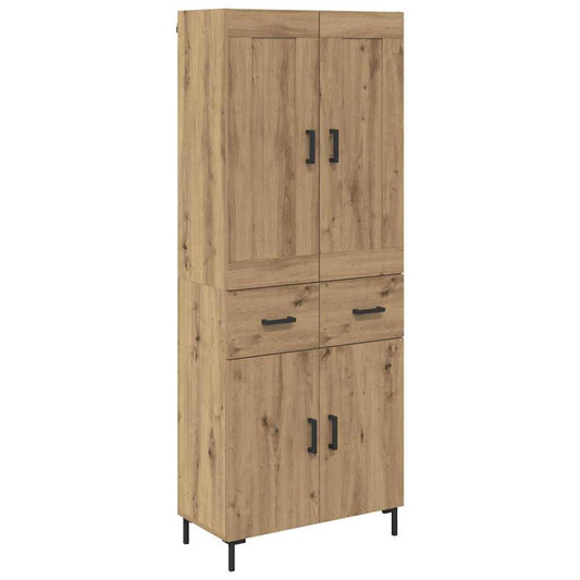 vidaXL Highboard 2 pcs Artisan Oak 69.5 x 34 x 180 cm Engineered Wood