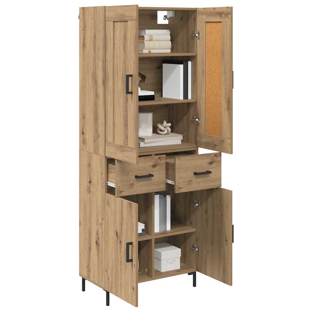 vidaXL Highboard 2 pcs Artisan Oak 69.5 x 34 x 180 cm Engineered Wood